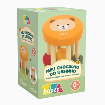 Meu Chocalho Do Ursinho Madeira Bebê Babebi 0 - 2 anos