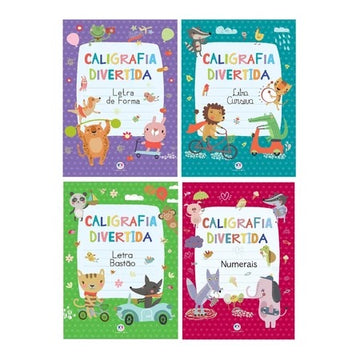 Livro Atividades Caligrafia Divertida Letra Cursiva, Letra de forma, Numerais, Letra Bastão Infantil Ciranda Cultural 4 - 6 anos
