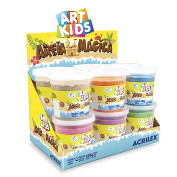 Areia Mágica Infantil No Pote 200g + Forminhas - 4 - 6 anos