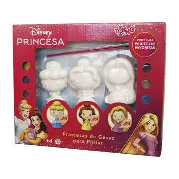 Kit Bonecas de Gesso Para Pintar Princesas Disney 6 - 8 anos