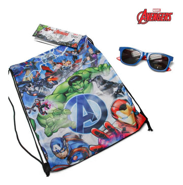 Kit Sacochila E Óculos De Sol Vingadores 4 - 6 anos