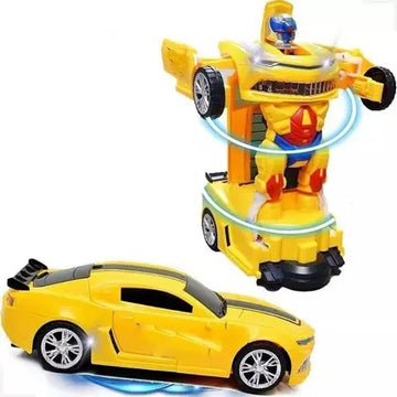 Carro Robô Bate e Volta Amarelo 8 - 10 anos