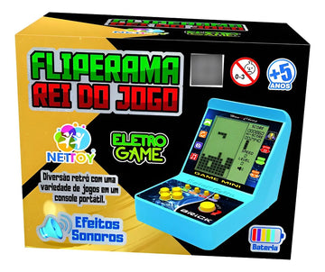 Fliperama Nettoy 4 Cores Rei Do Jogo Eletrogame 8 - 10 anos