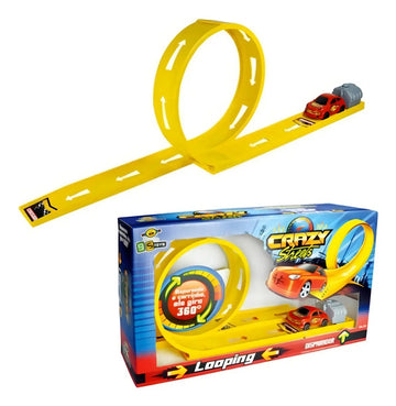 Pista De Carrinho Infantil Com Looping Crazy Streets 4 - 6 anos