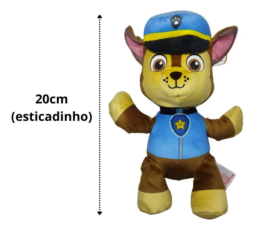 Pelucia Ty Chase Patrulha Canina 20cm 4 - 6 anos