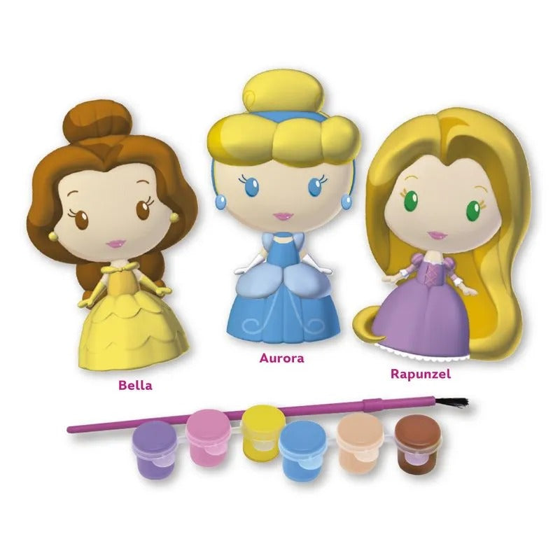 Kit Bonecas de Gesso Para Pintar Princesas Disney 6 - 8 anos