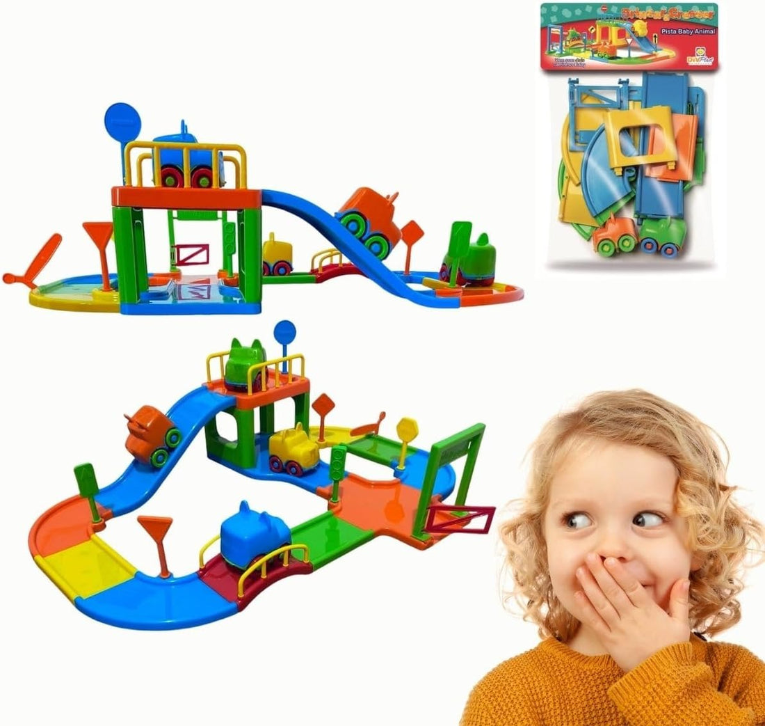 Pista Carrinhos Baby Animal Corrida Brinquedo
