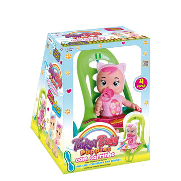 Boneca Tinker Puppies em Vinil com Carrinho 2 - 4 anos