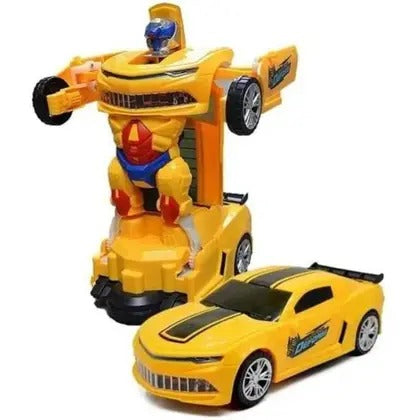 Carro Robô Bate e Volta Amarelo 8 - 10 anos