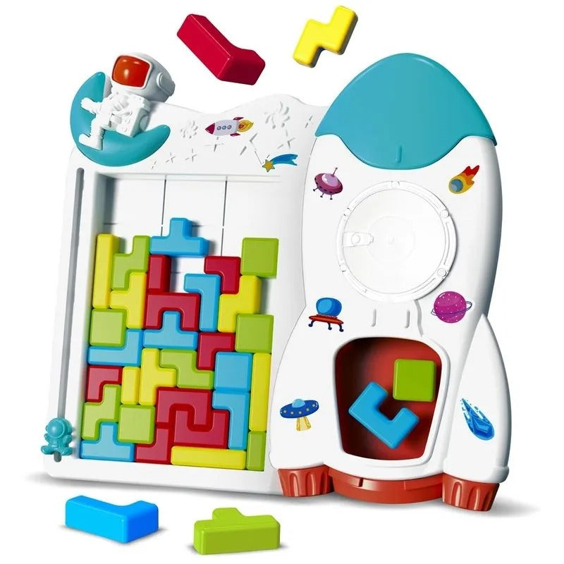 Jogo Space Tetris Brinquedo De Encaixar 4 - 6 anos