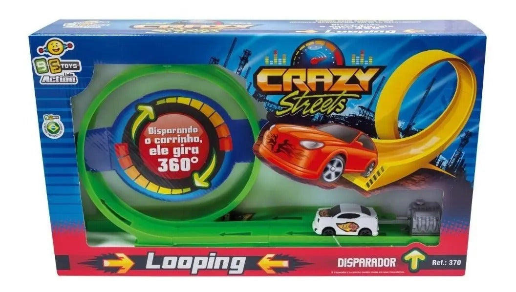 Pista De Carrinho Infantil Com Looping Crazy Streets 4 - 6 anos