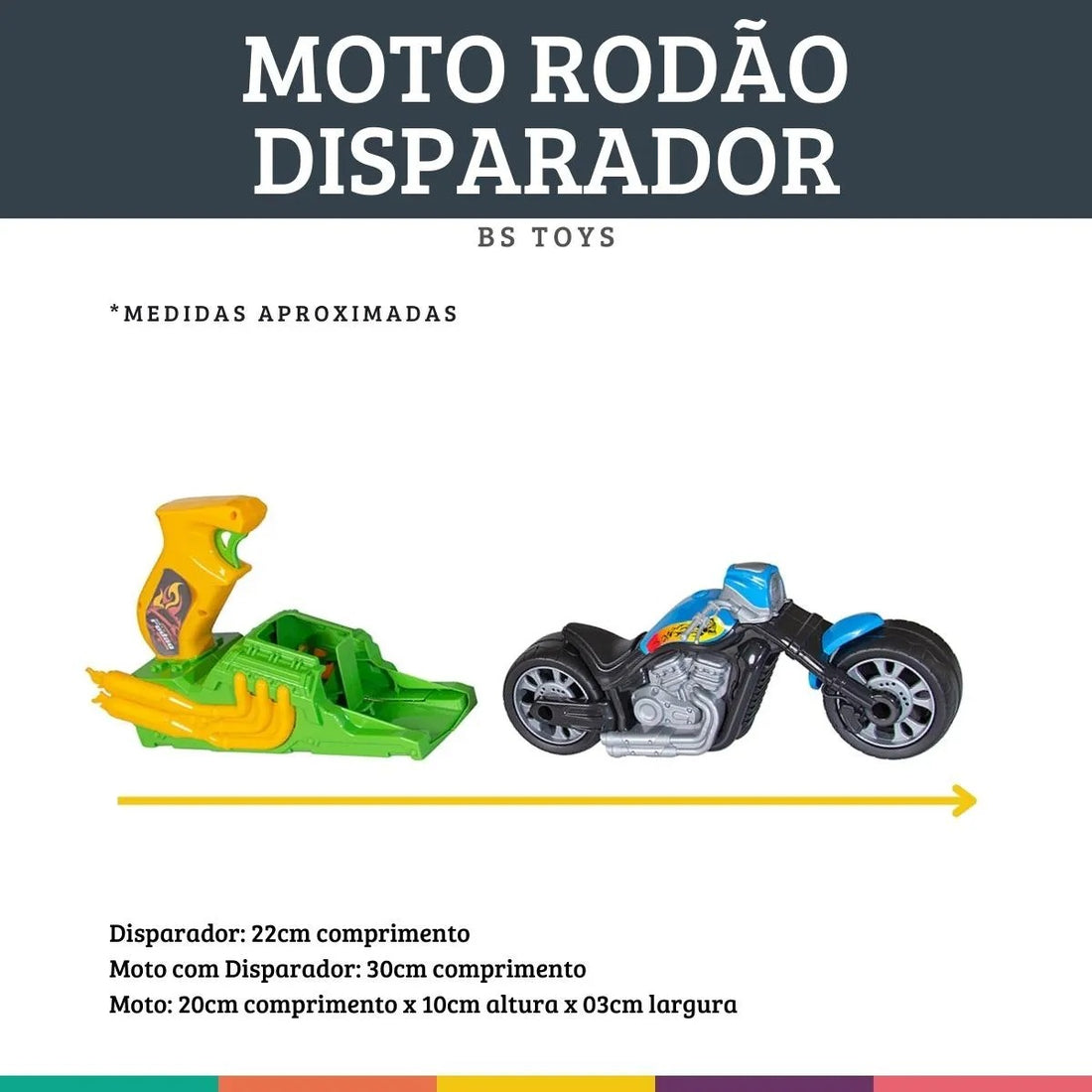Disparador Moto Rodão Brinquedo Velocidade 4 - 6 anos