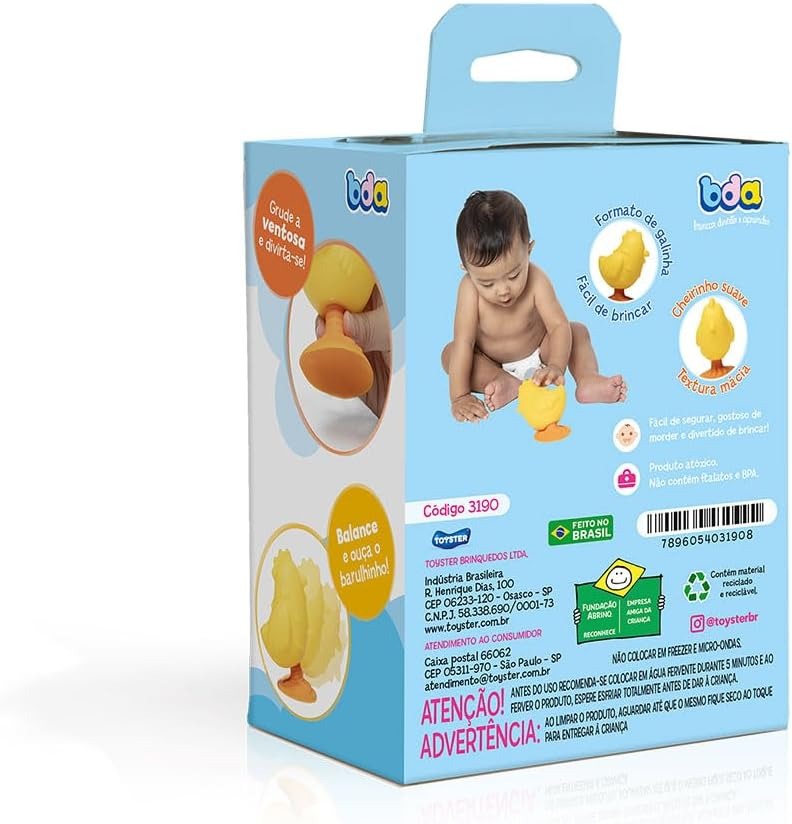 Teimosinha Brinquedo com chocalho 0 - 2 anos